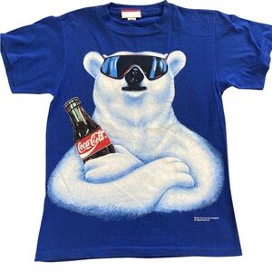Coca Cola Vintage 90s Coke Polar Bear Tshirt Unisex size Medium Preowned